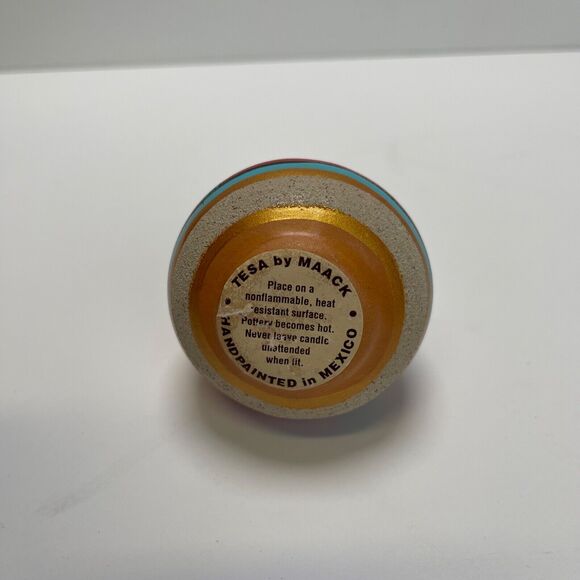 Grand Canyon Candle Tesa Ceramic Pottery By Maack Hand Painted Small Vase - Picture 4 of 8